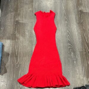 Elegant Red Sleeveless Dress